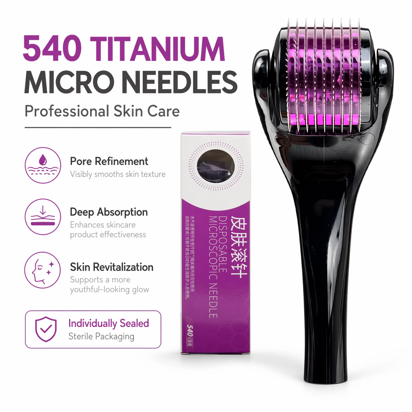 Derma Roller 540 Titanium Needle (0.5mm)