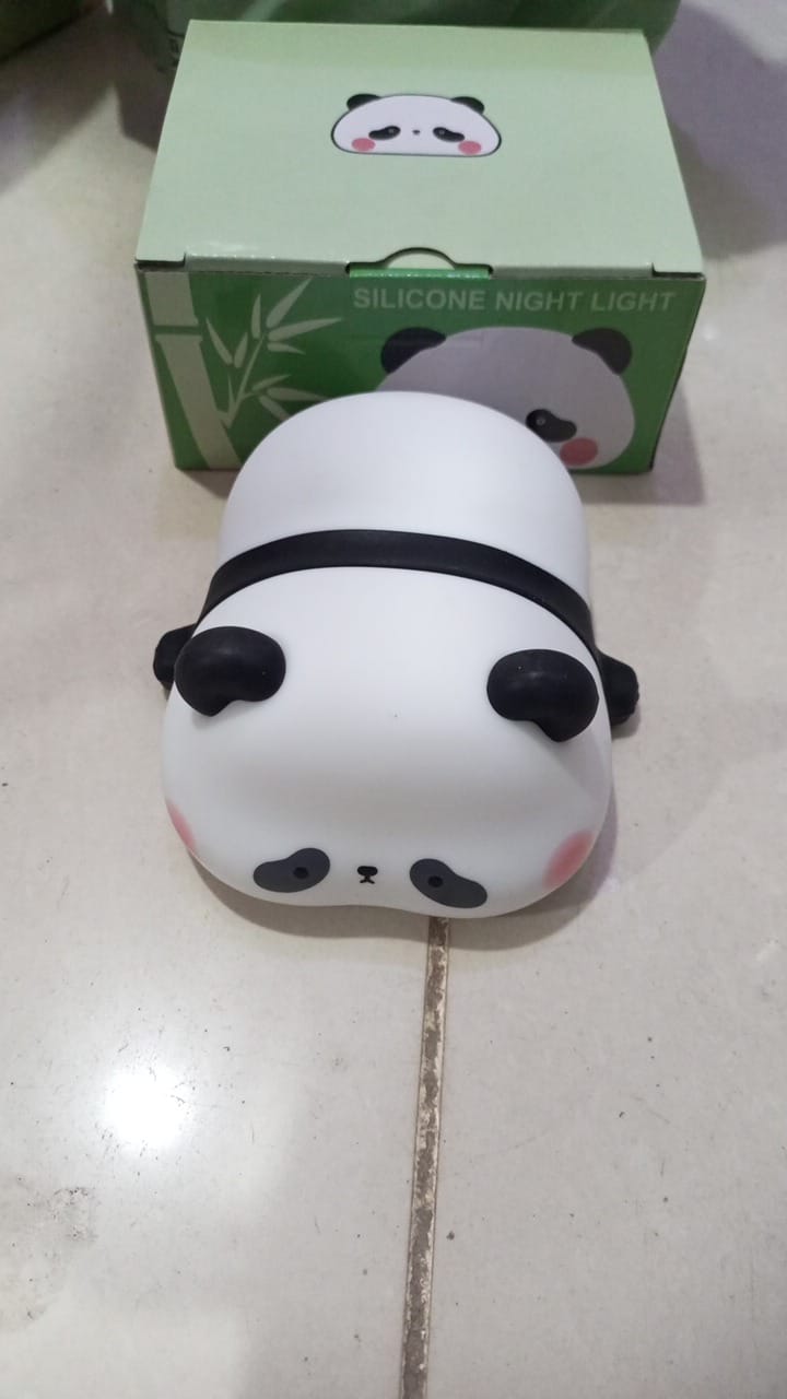Cute Panda Silicone Night Light – Soft Touch LED Lamp for Kids Bedroom